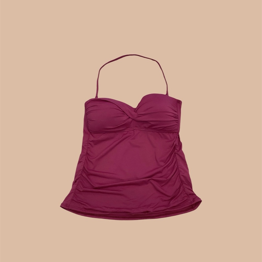 Cremieux BurgundyTankini Top, size Large 🌺